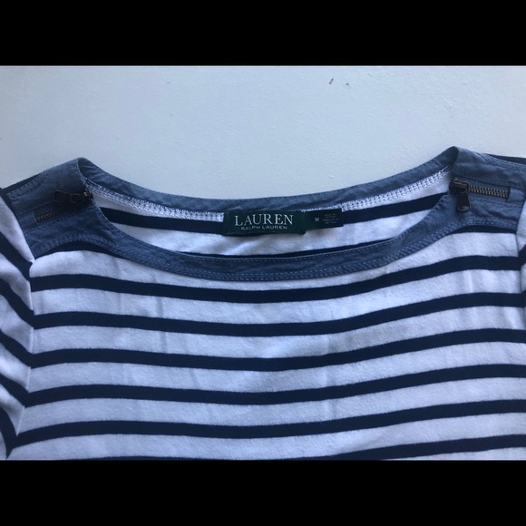 White and Blue stripped T-shirt - Picture 5 of 7